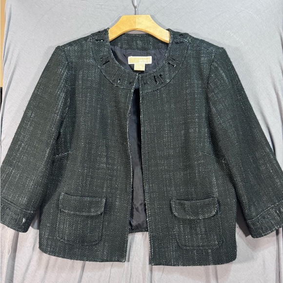 Michael Kors Black Textured Blazer - Picture 1 of 6